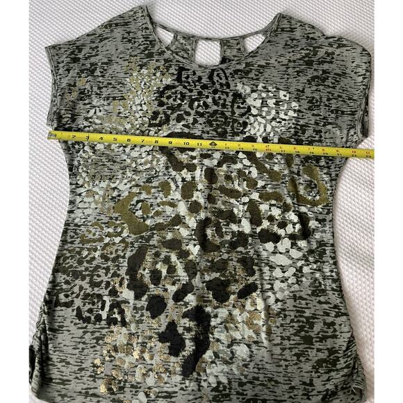 Contemporary Style Signature Studio Gray Green Camo Shirt with Gold Foil Size XL - Picture 13 of 16